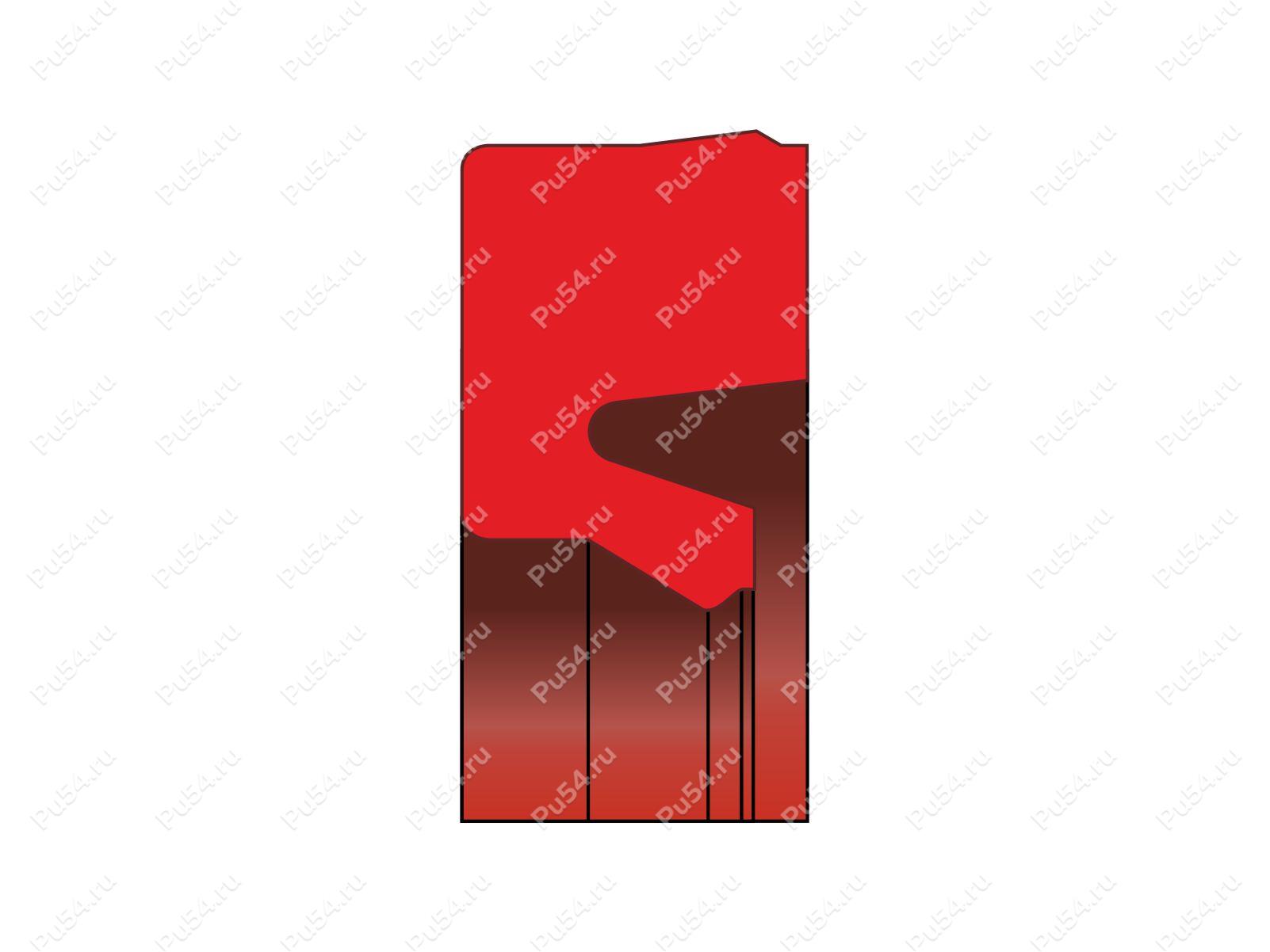 Уплотнение штока 16x10x2.55 L=3, аналог PARKER Z9 1004 N3580, Product Code 70-08-956502, Polyurethane, PU54/M87/синий, Image №1